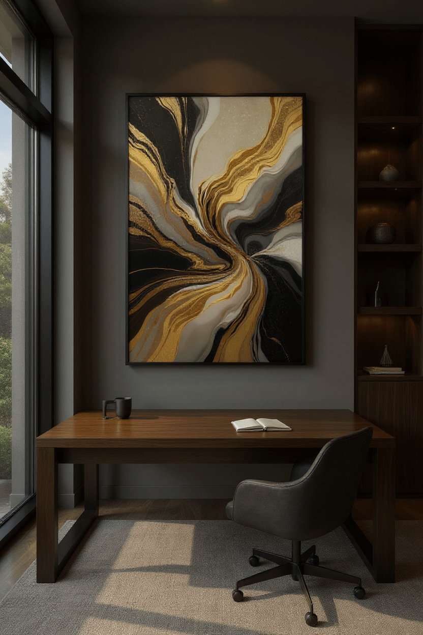 Golden Wave Soyut Tablo 2